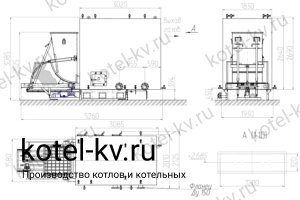 Котел КВм-2.2 с ТШПМ. Чертеж
