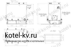 Котел 700 КВт с РПК. Чертеж